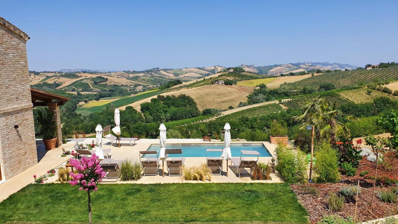 Lemonvilla - Rustico In Panoramalage Castignano Eksteriør billede