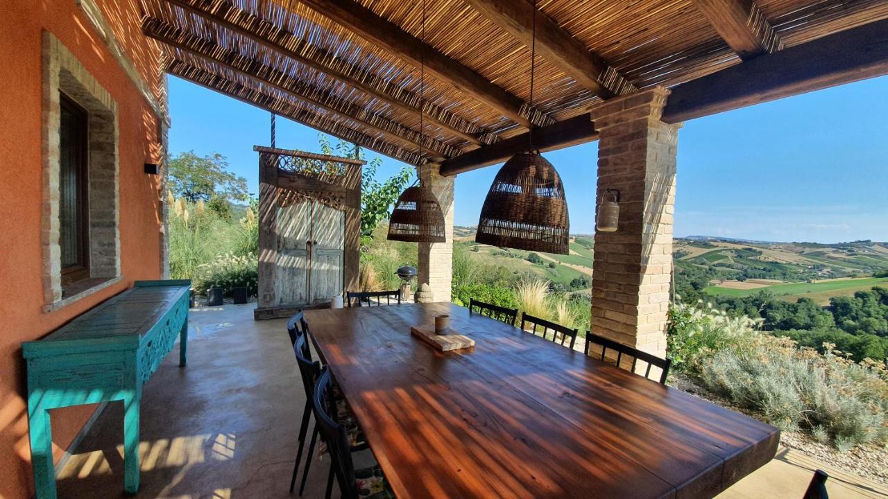 Lemonvilla - Rustico In Panoramalage Castignano Eksteriør billede