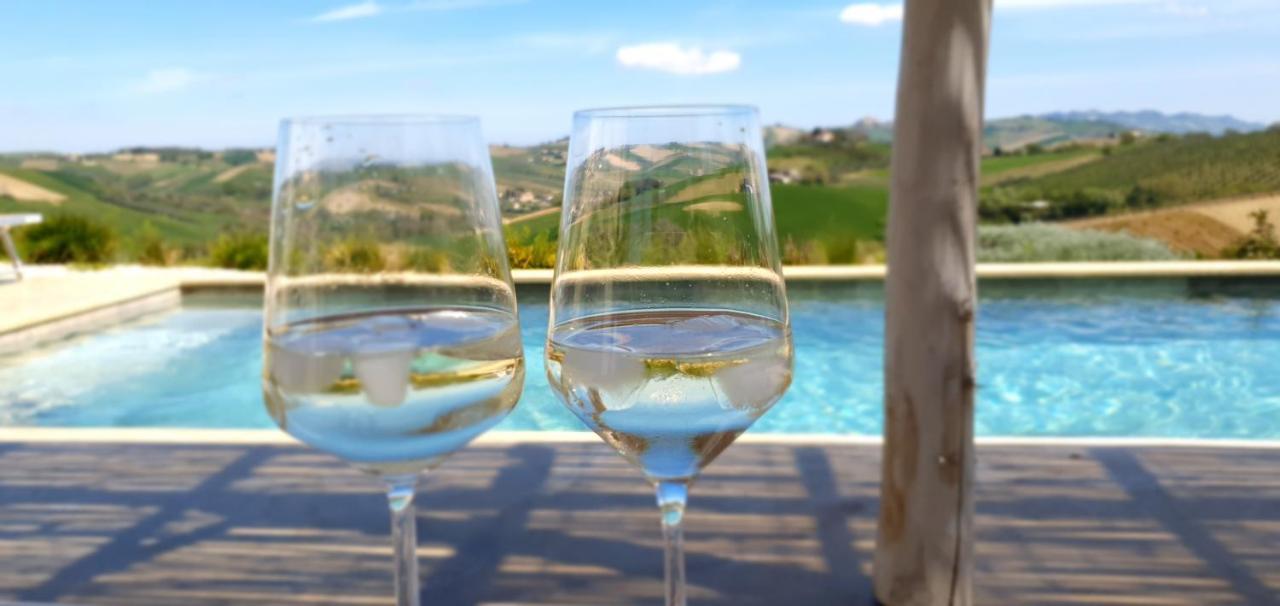 Lemonvilla - Rustico In Panoramalage Castignano Eksteriør billede